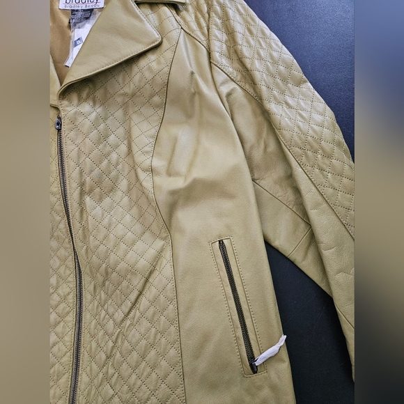 NWT - Leather "Bradley Bayou" Green Zippered Jacket - Size 1X - Picture 9 of 13